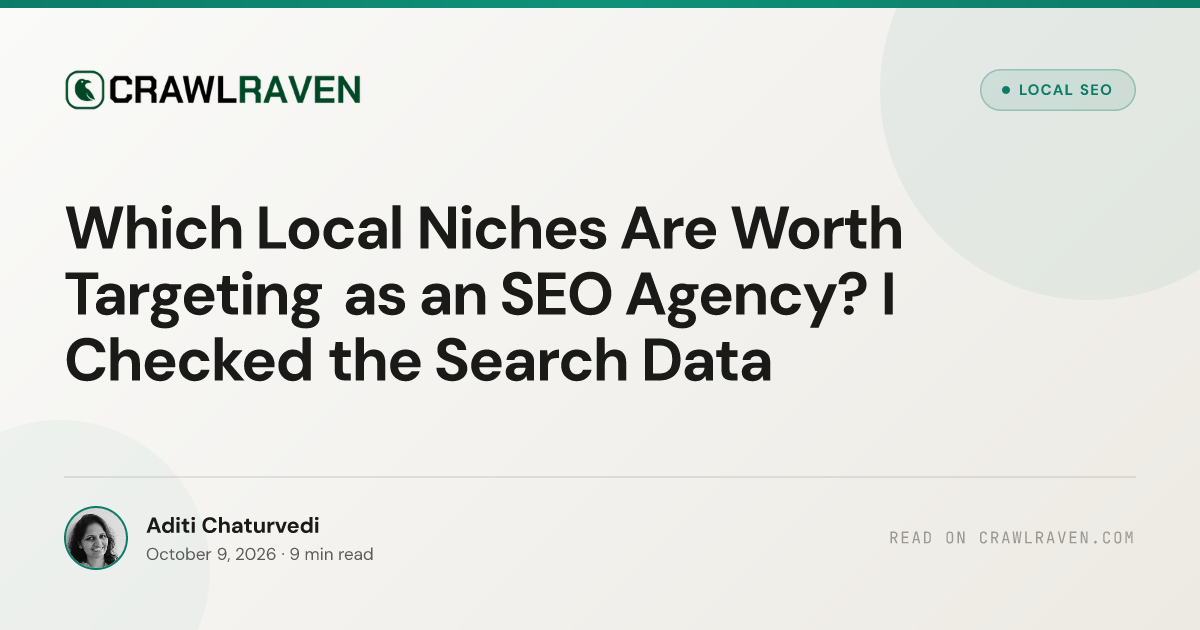 Which Local Niches Are Worth Targeting as an SEO Agency? I Checked the Search Data