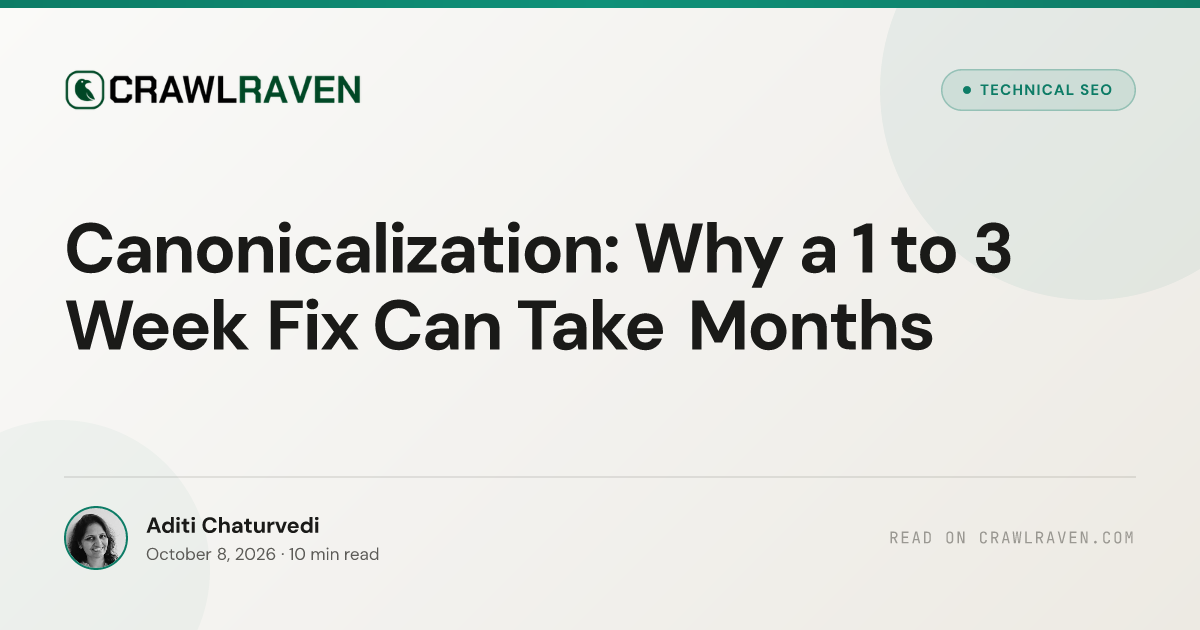 Canonicalization: Why a 1 to 3 Week Fix Can Take Months