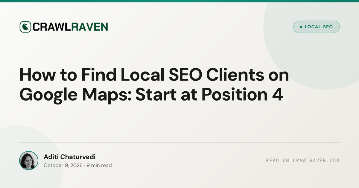 How to Find Local SEO Clients on Google Maps: Start at Position 4