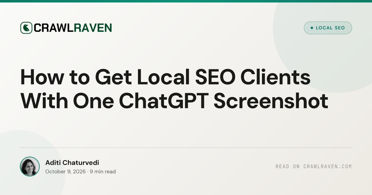 How to Get Local SEO Clients With One ChatGPT Screenshot