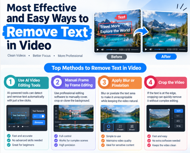 Most Effective and Easy Ways to Remove Text in Video