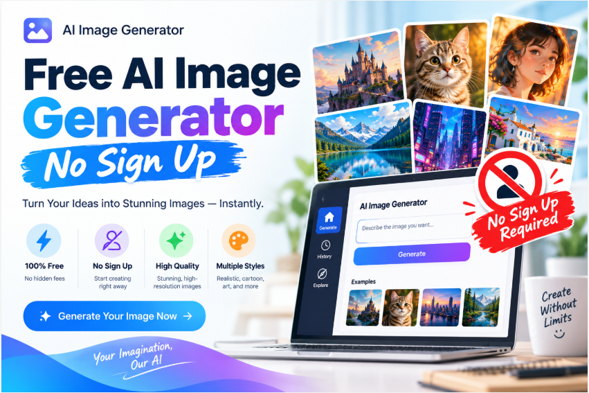 Free AI Image Generator No Sign Up: Create Images Fast
