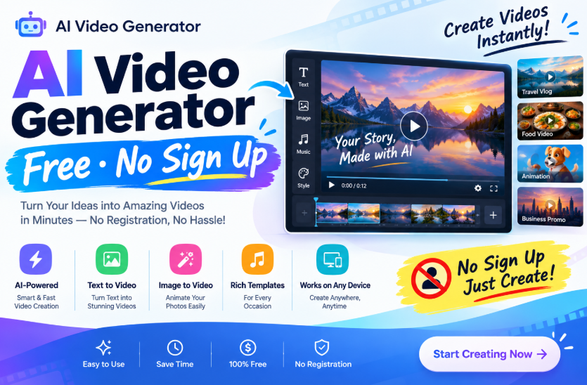 Free AI Video Generator No Sign Up