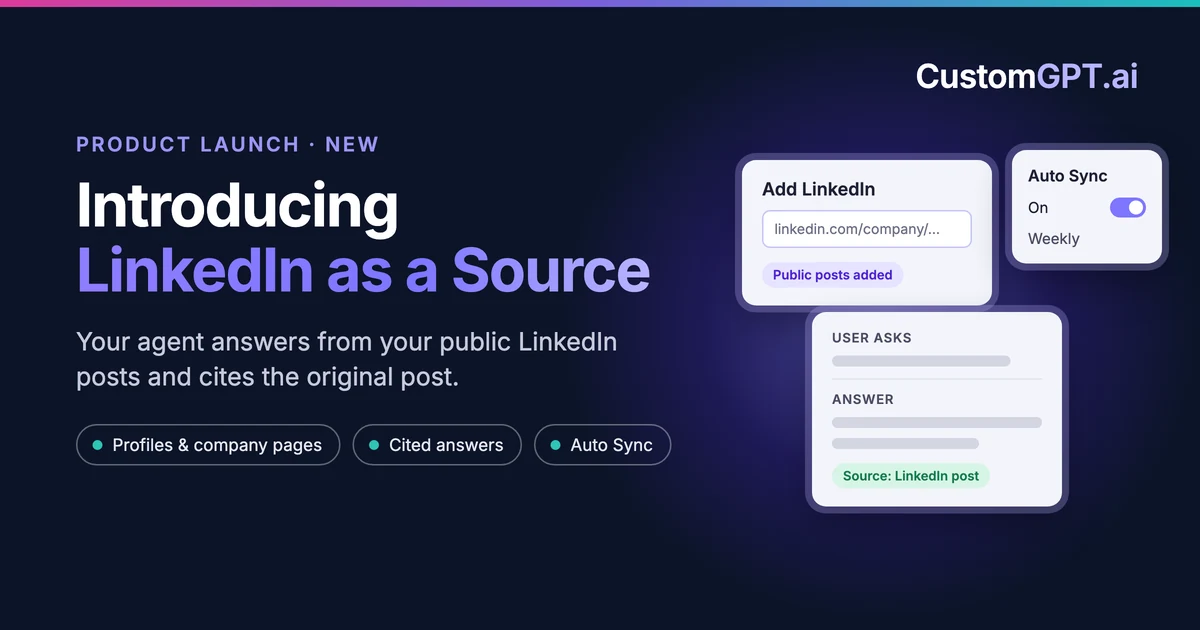 Introducing LinkedIn as a Source for Your AI Agent