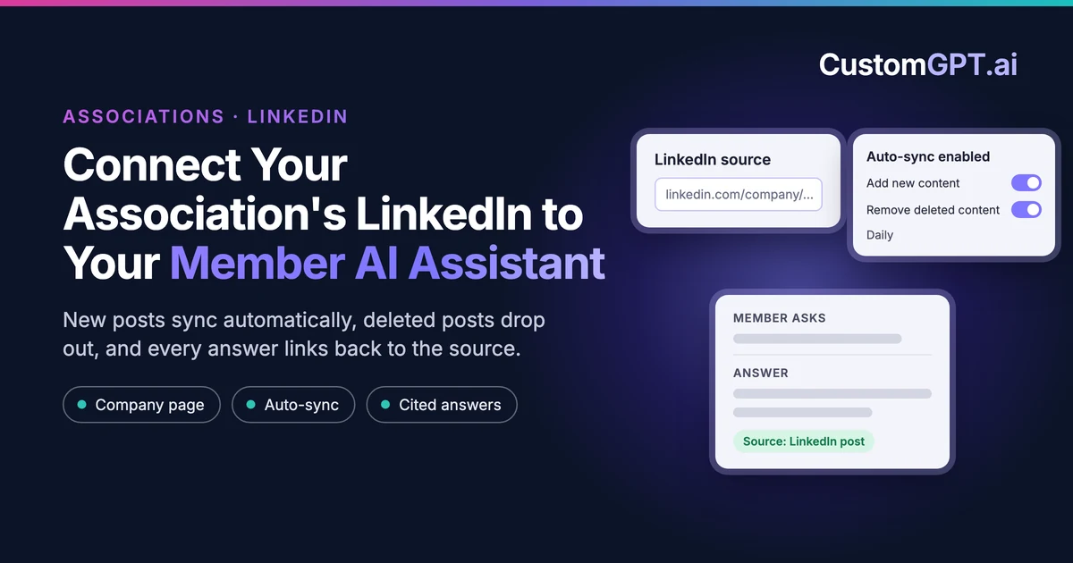 Connect Your Association’s LinkedIn to Your Member AI Assistant