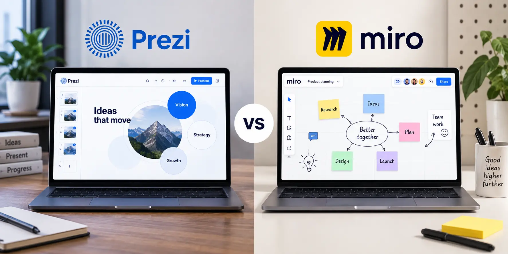 Prezi vs Miro: Pricing, Features, AI Tools, and Use Cases