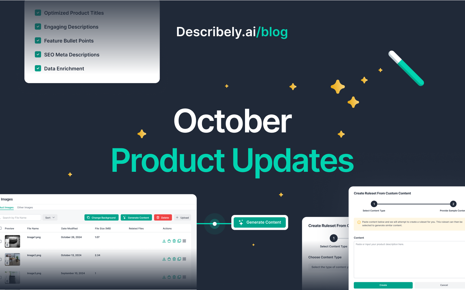 October Product Recap: Describely Concierge, AI Images, and More!