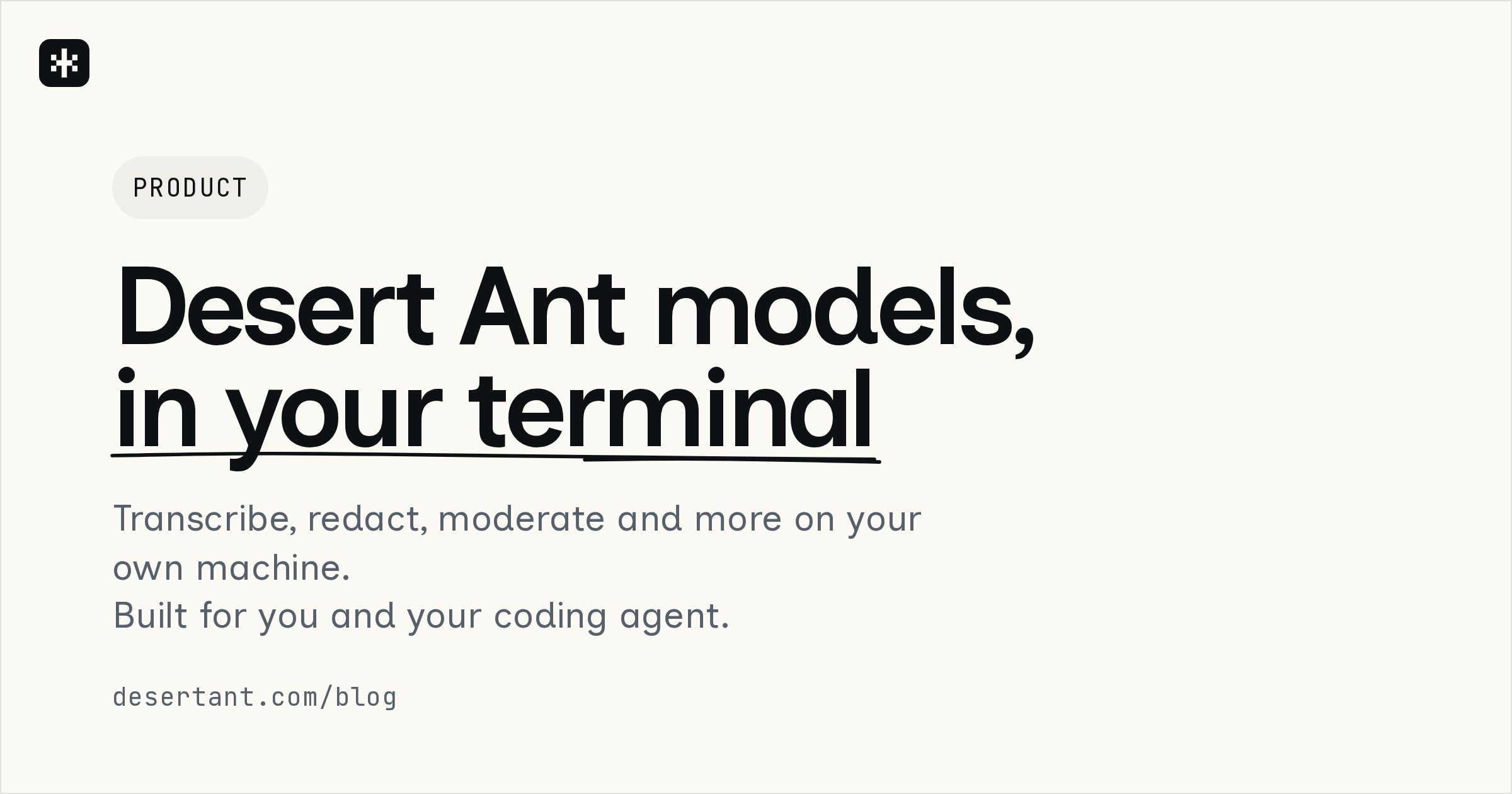 The Desert Ant CLI: on-device AI models for you and your agents