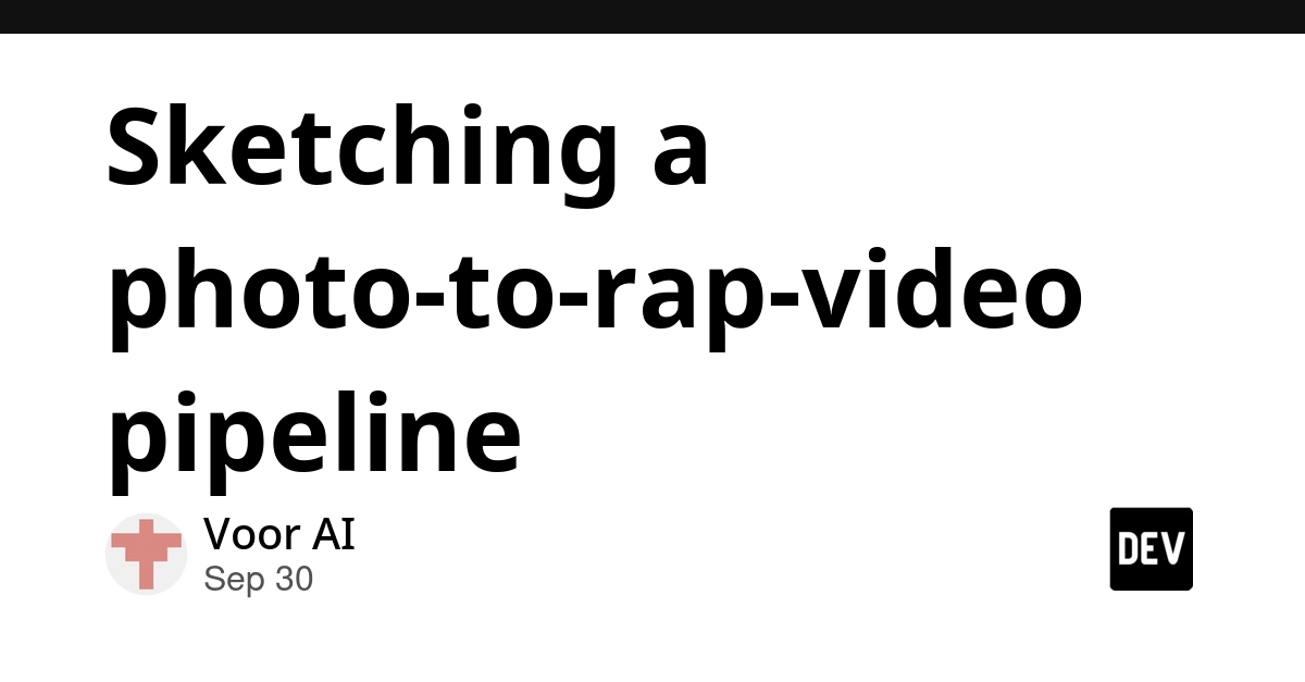 Sketching a photo-to-rap-video pipeline