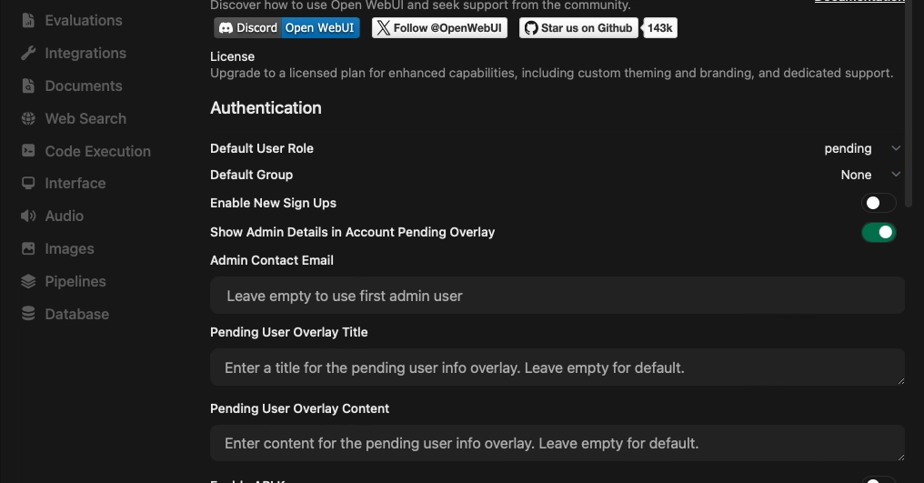 Open WebUI: Admin Configuration Options in a Nutshell