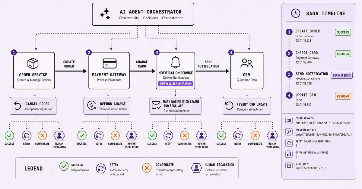 Saga Pattern: Agile Recovery for AI Agents in 2026