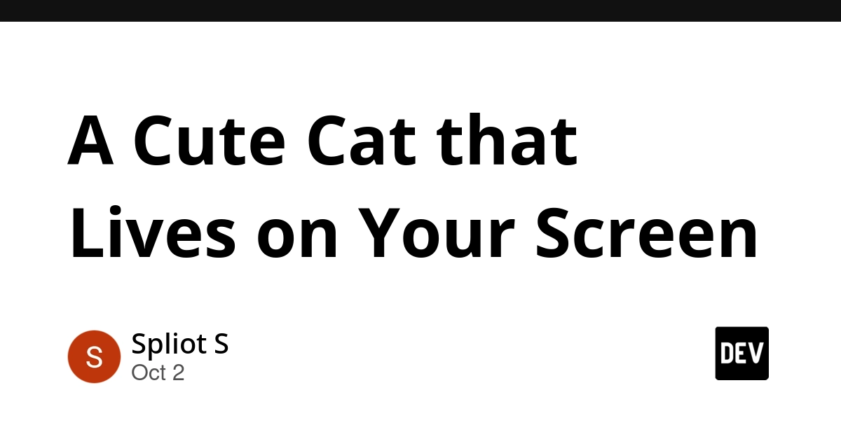 A Cute Cat that Lives on Your Screen