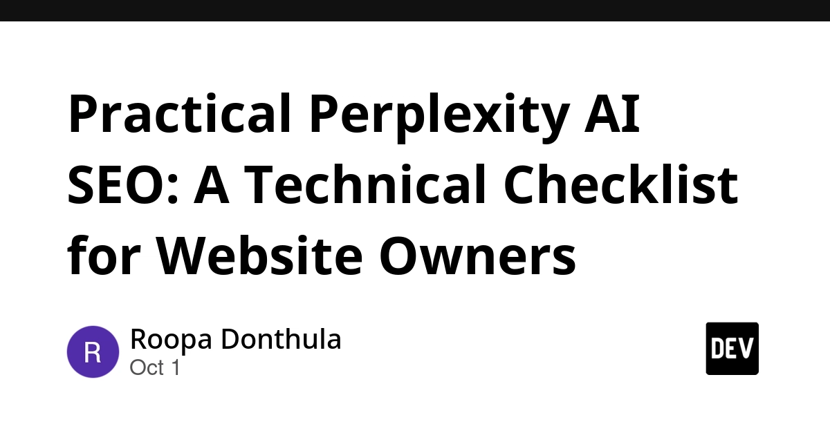 Practical Perplexity AI SEO: A Technical Checklist for Website Owners
