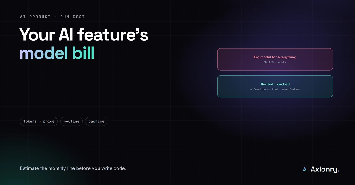 Estimate your AI feature's model bill before you build it