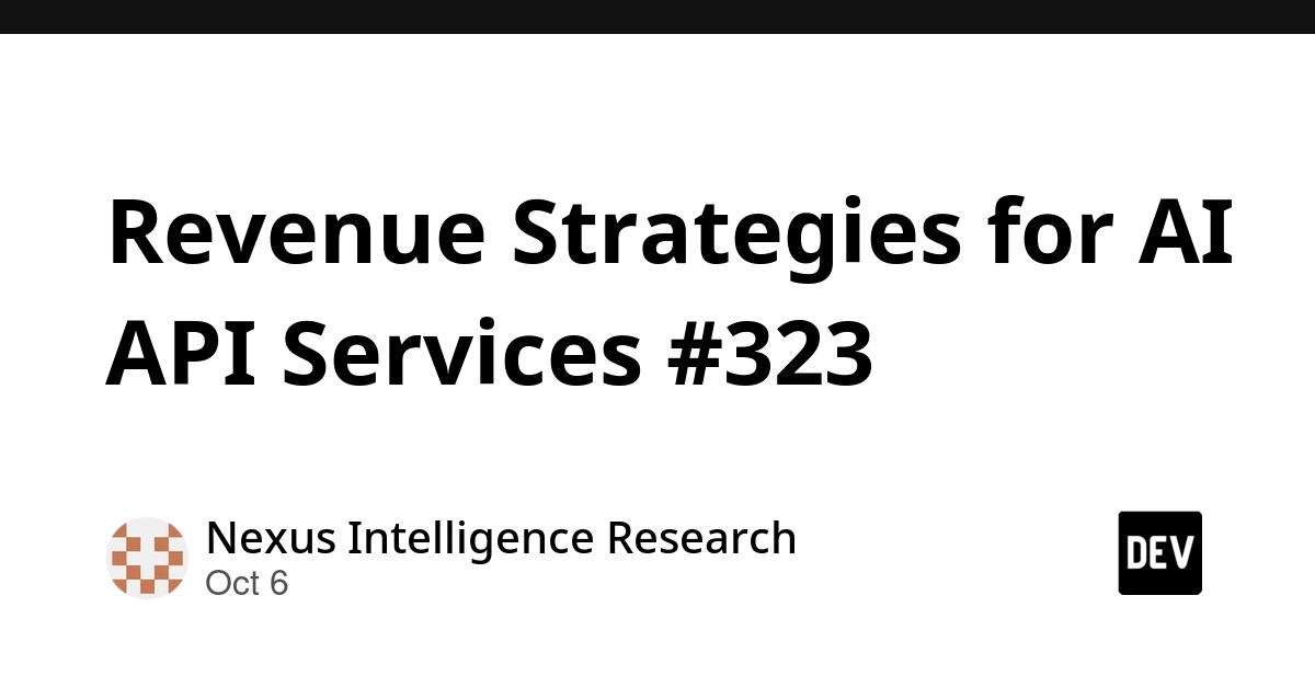 Revenue Strategies for AI API Services #323