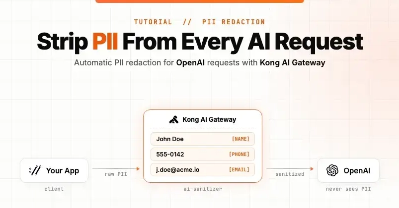 Protect Your Users: PII Redaction in AI Requests with Kong AI Gateway 2.0