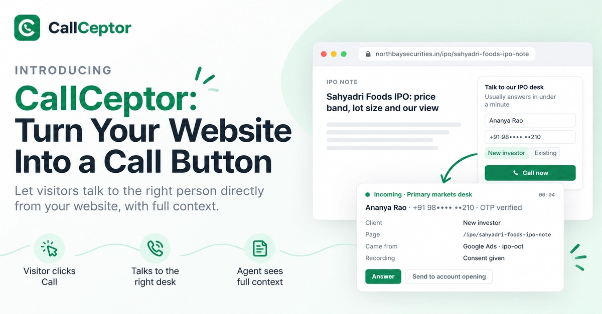 Introducing CallCeptor: Turn Your Website Into a Call Button