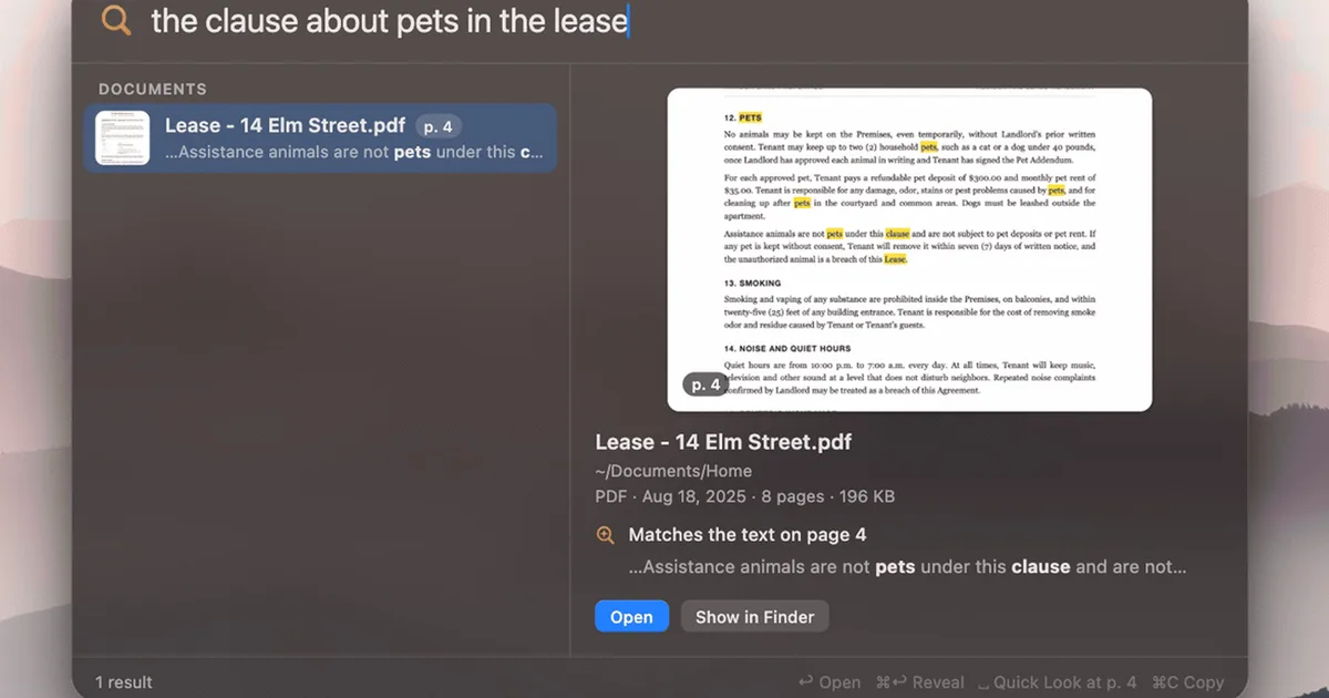 DigUp lets users find Mac files by describing them, not remembering their names