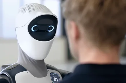 A tiny humanoid robot uses an Android phone as its brain, and it costs just $400