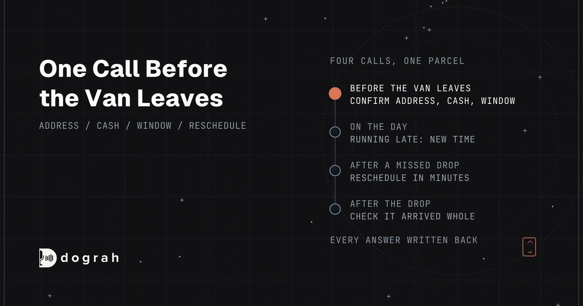 AI Voice Agents for Courier and Last-Mile Delivery: Four Problems, Four Calls