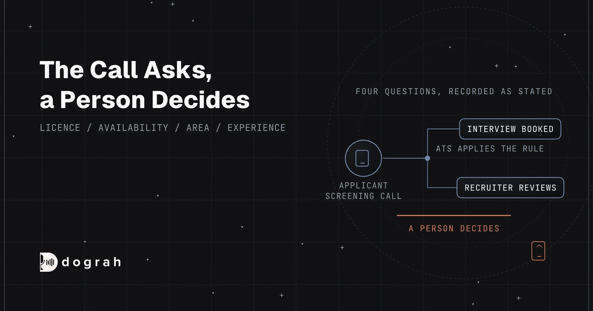 AI Voice Agents for Delivery Driver Recruitment Screening: Ask, Book, Never Decide