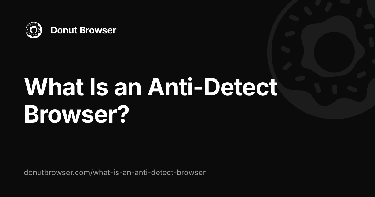 What Is an Anti-Detect Browser?