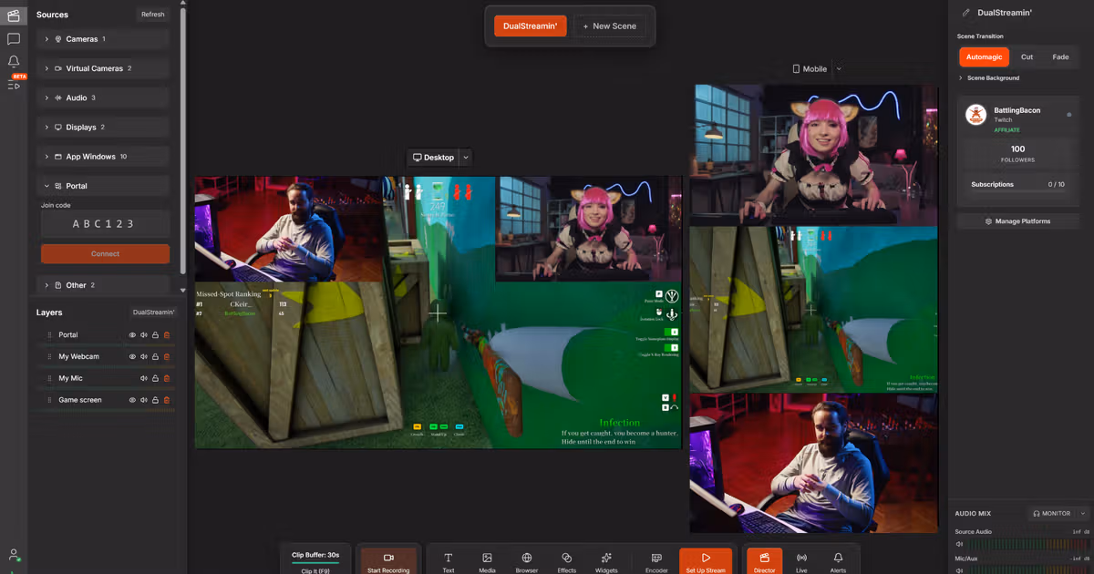 Collab, Clip, Go Live Faster: What's New in DualStream