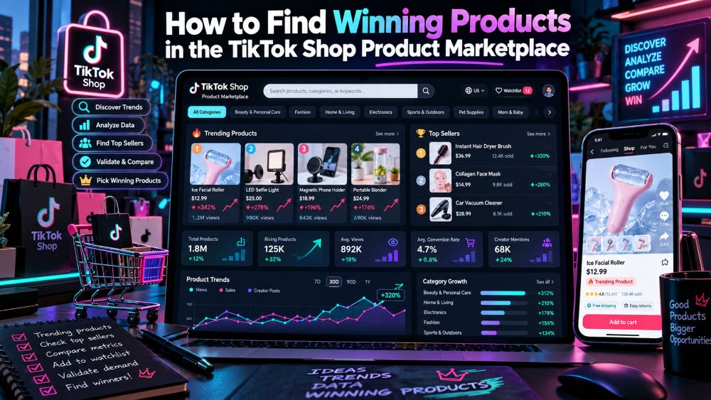 How to Find Winning Products in the TikTok Shop Product Marketplace