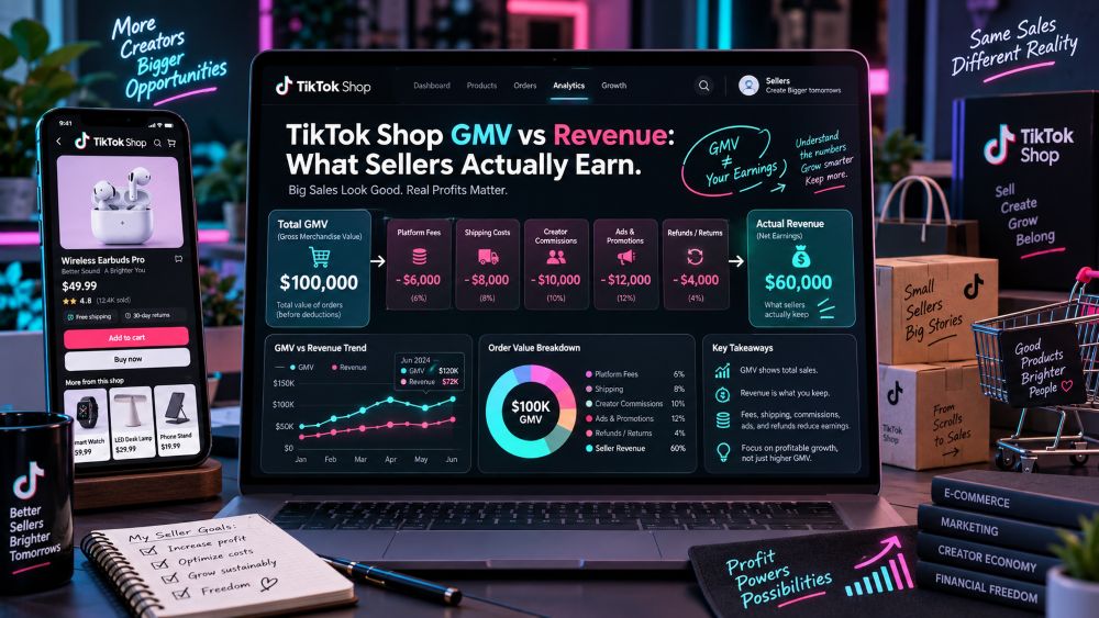 TikTok Shop GMV vs Revenue: What Sellers Actually Earn