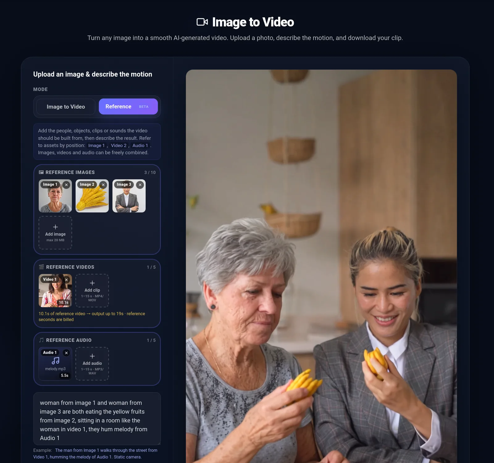 Meet Reference Mode: Make a Video From Several Pictures, a Clip, and a Sound