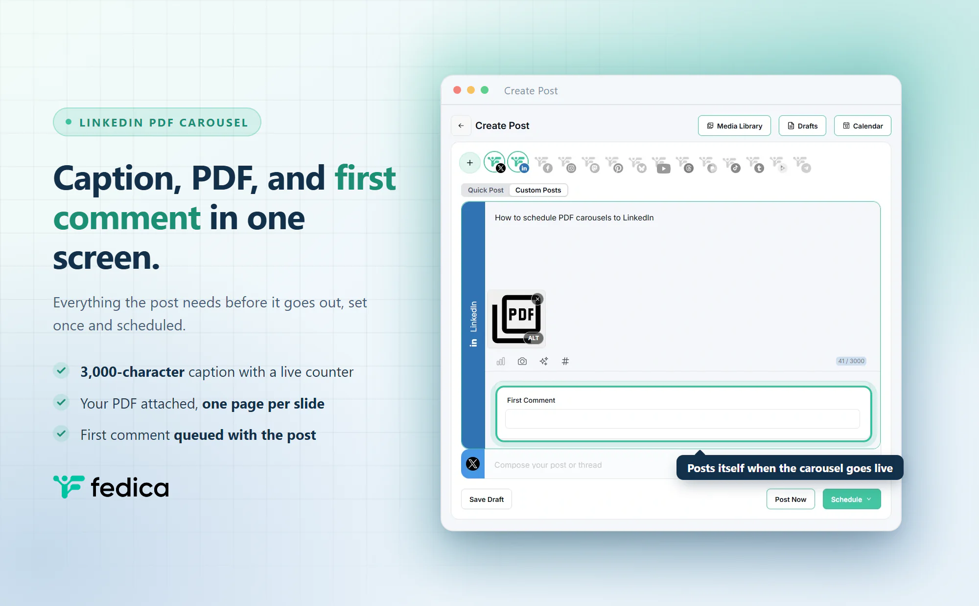 How to Schedule a PDF Carousel on LinkedIn (2026)