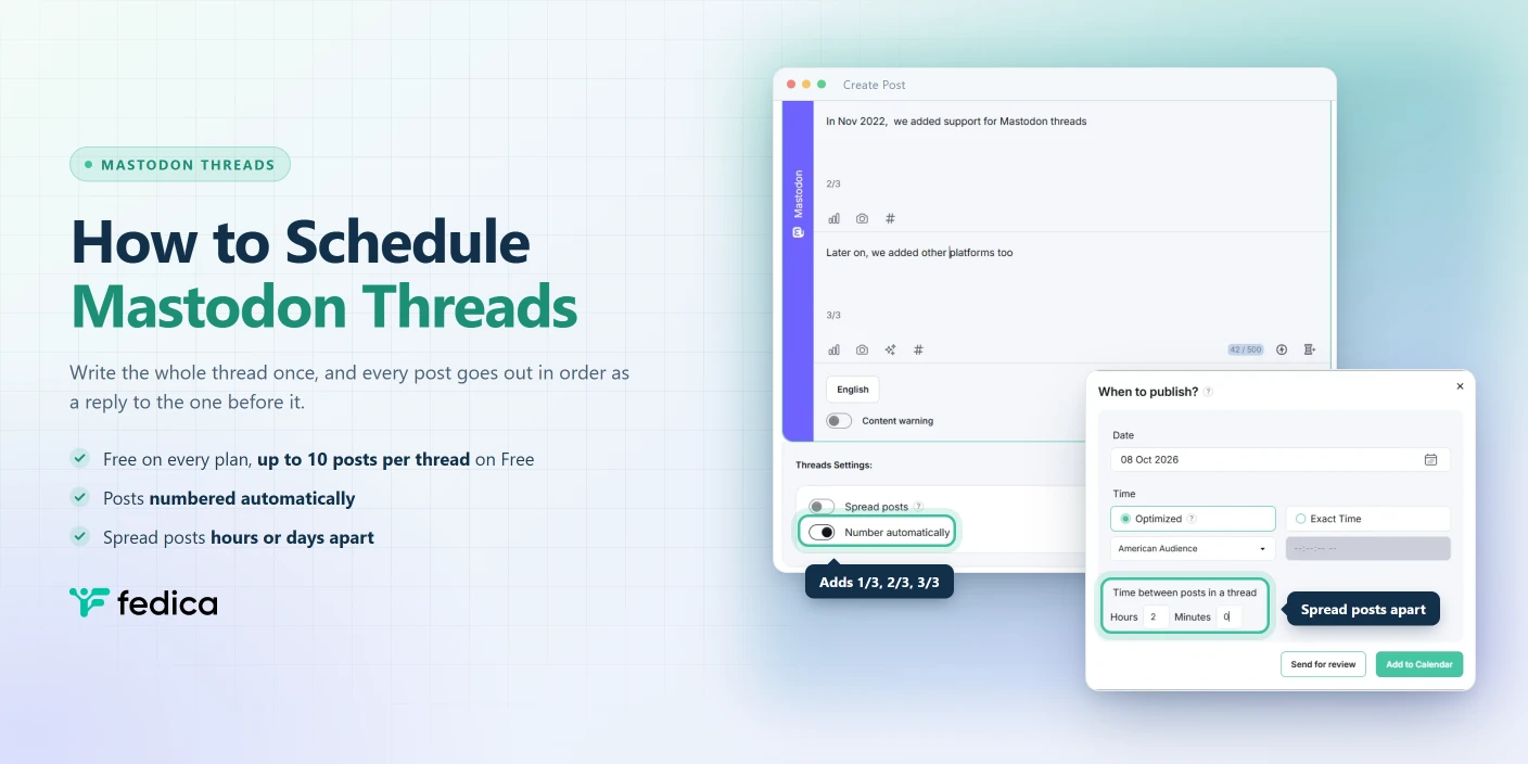 How to Schedule Mastodon Threads (and Why Mastodon Can’t)