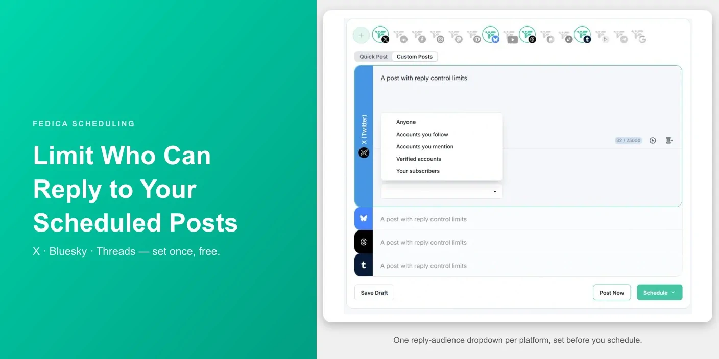 How to Limit Who Can Reply to Scheduled Posts
