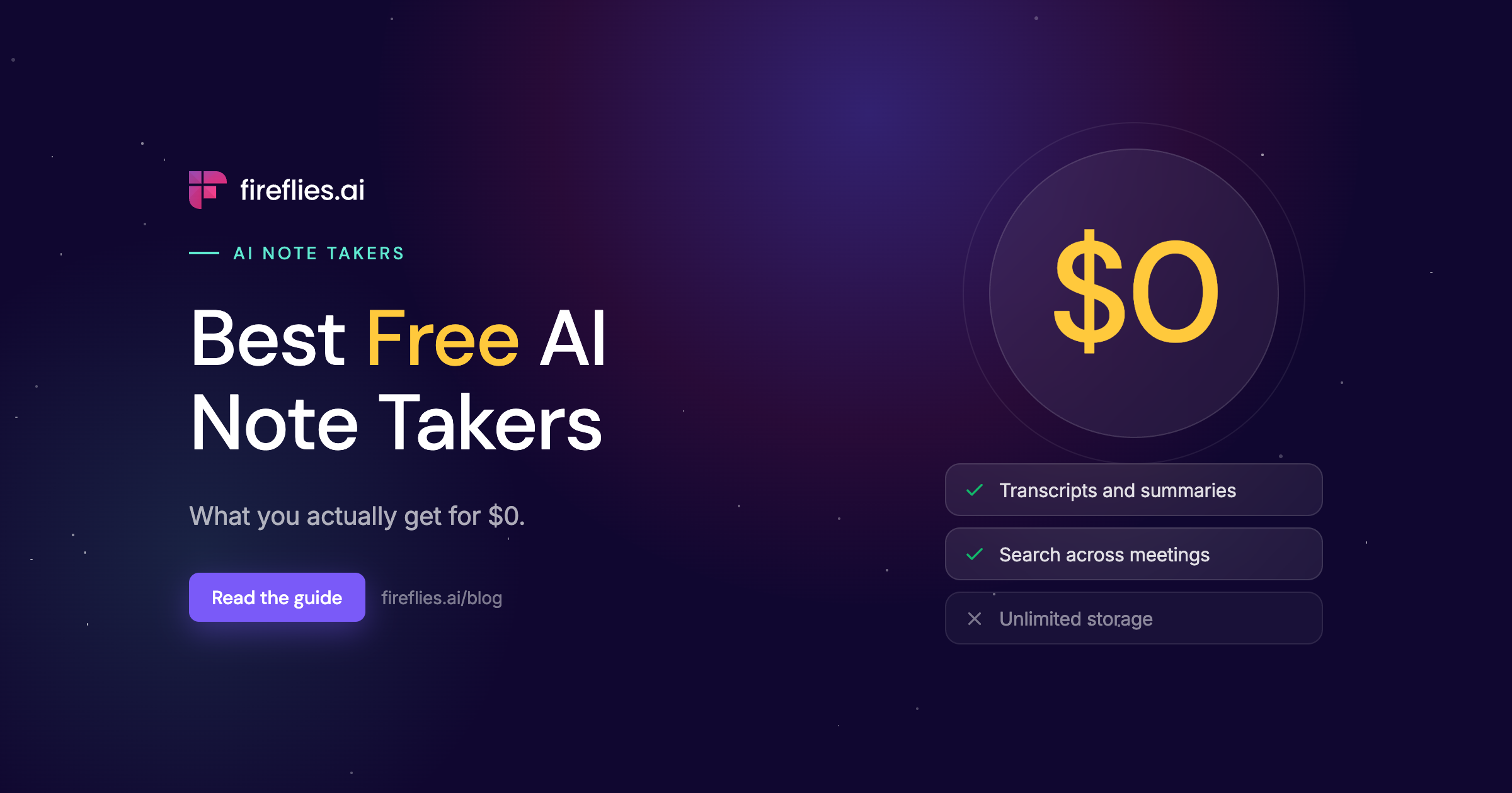 Best Free AI Note Takers in 2026: What You Actually Get for $0