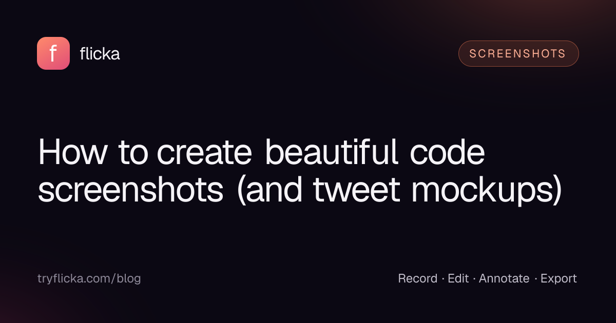 How to create beautiful code screenshots (and tweet mockups)