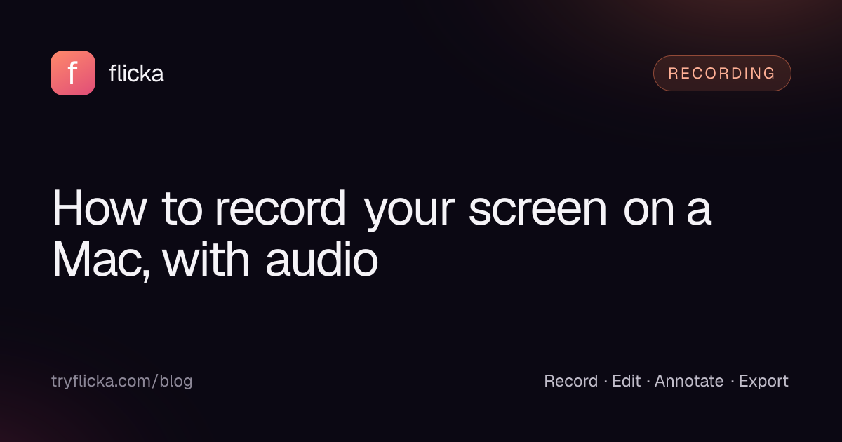How to record your screen on a Mac, with audio