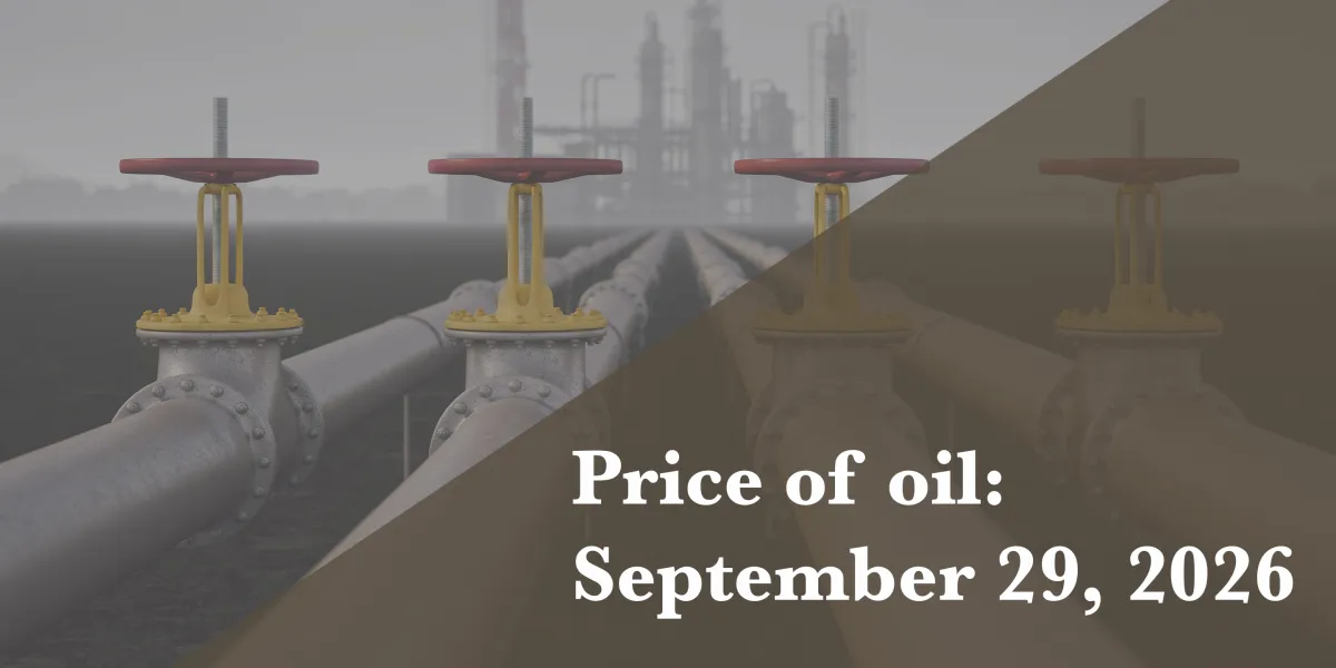 Current price of oil as of Sept. 29, 2026