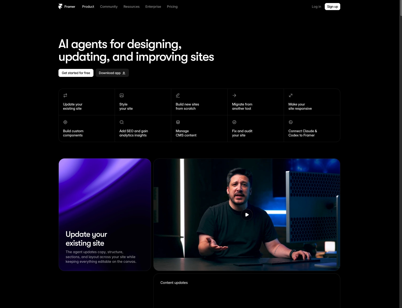Design Inspiration from framer.com