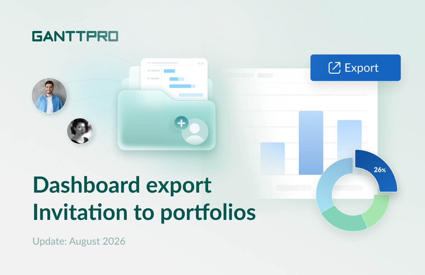 How to Share Project Progress and Collaborate on Portfolios with GanttPRO: Dashboard Export and Invitations to Portfolios