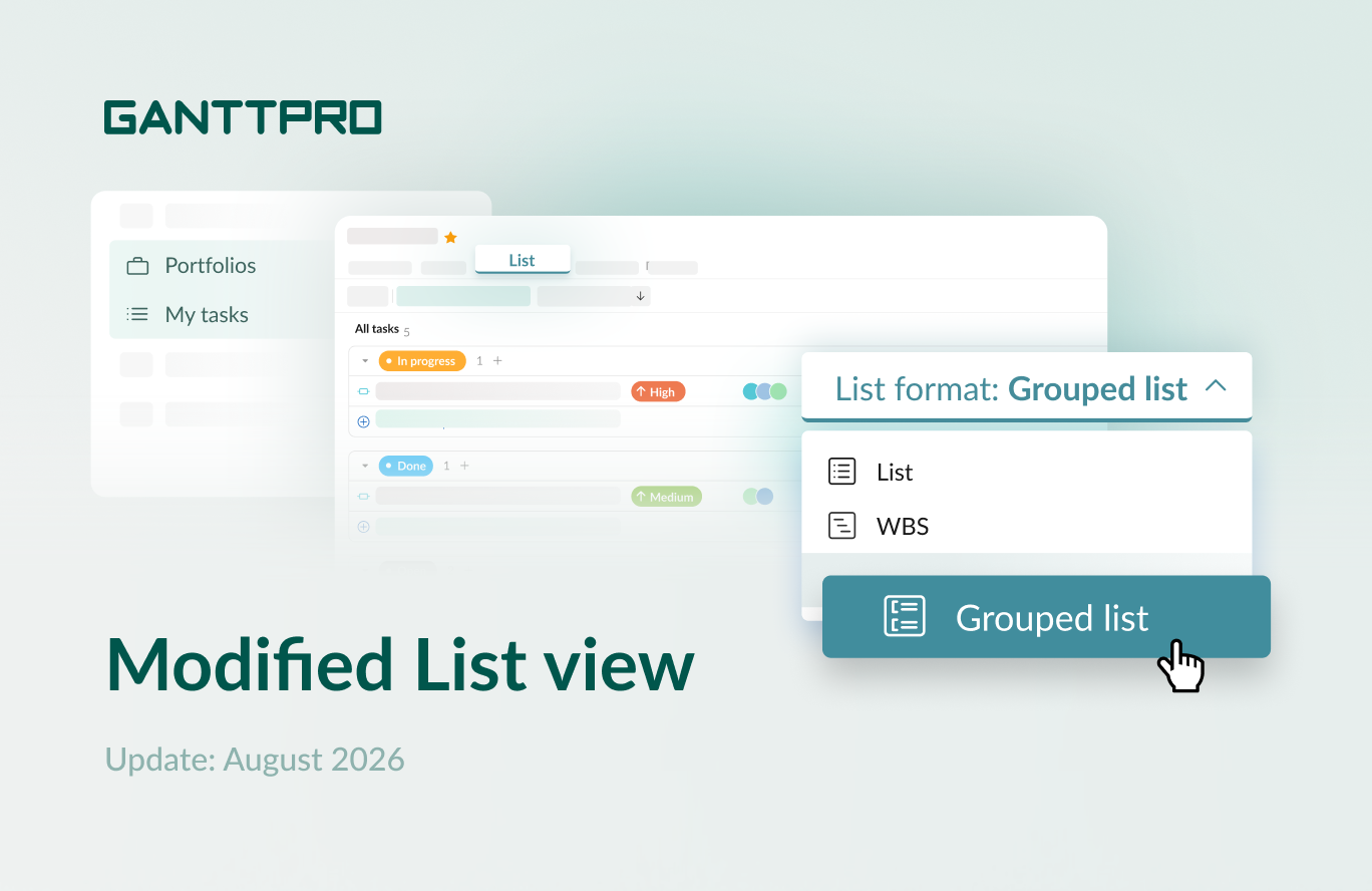 How to Manage Projects with GanttPRO: Updated List View