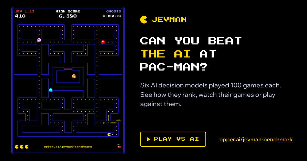 Show HN: Jevman – AI decision models play Pac-Man