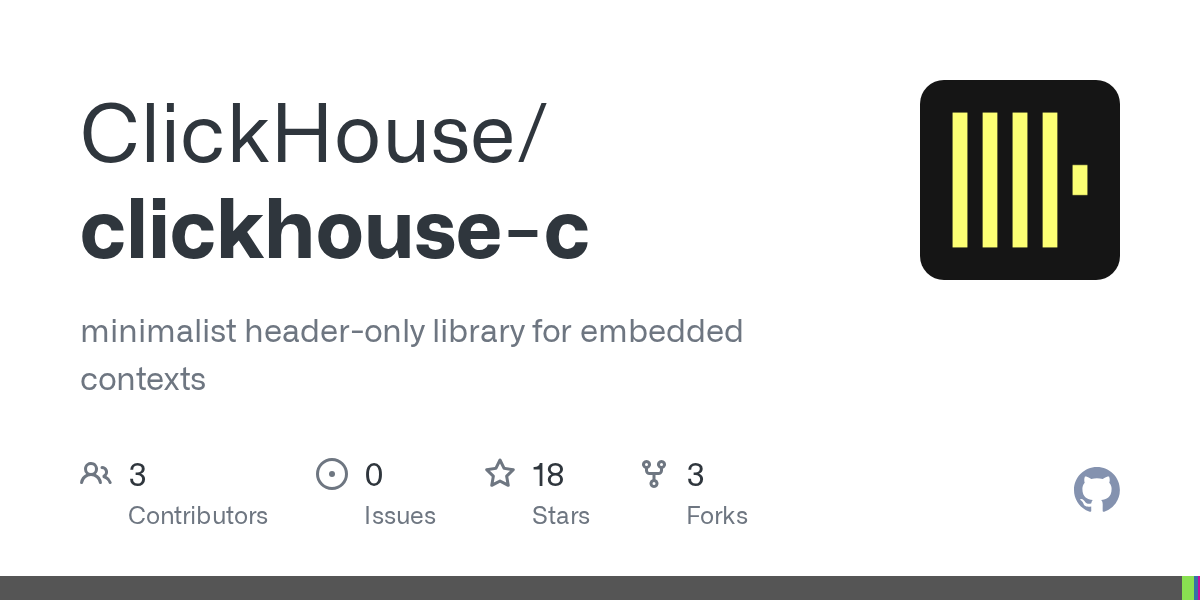 ClickHouse C – Talk to ClickHouse using its native binary protocol