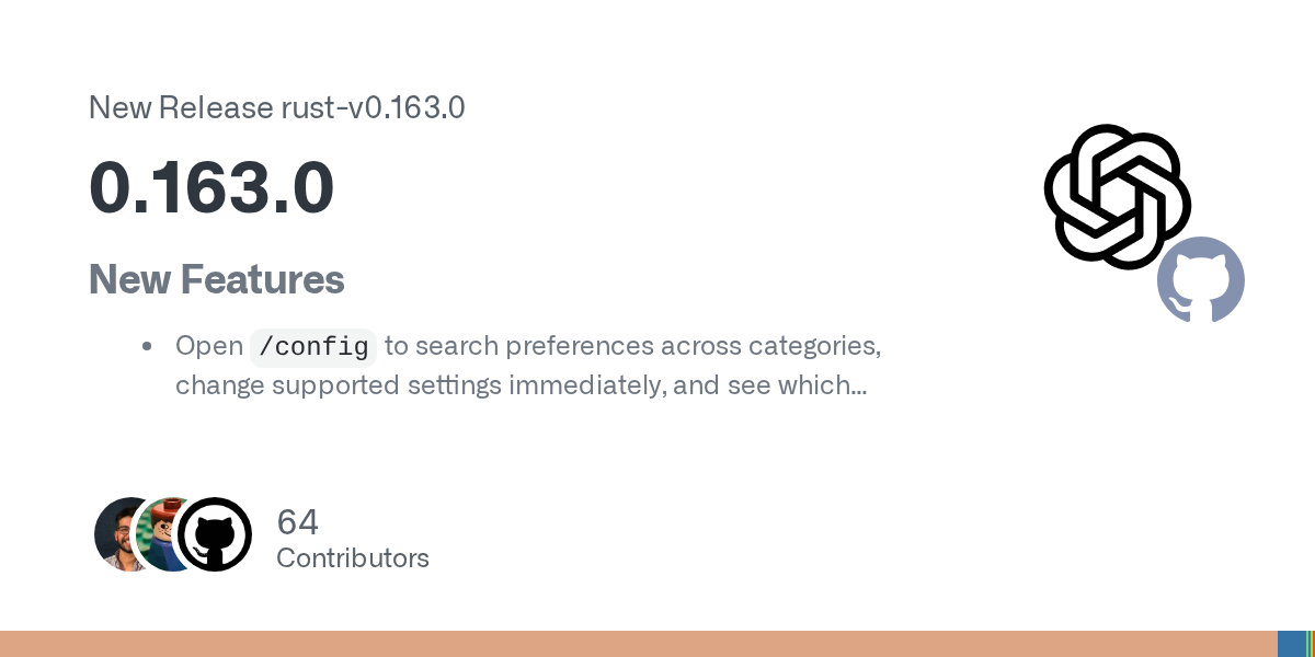 OpenAI Codex CLI rust-v0.163.0