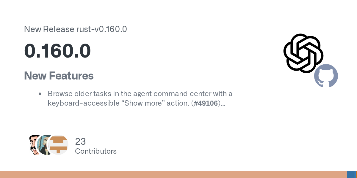 OpenAI Codex CLI rust-v0.160.0