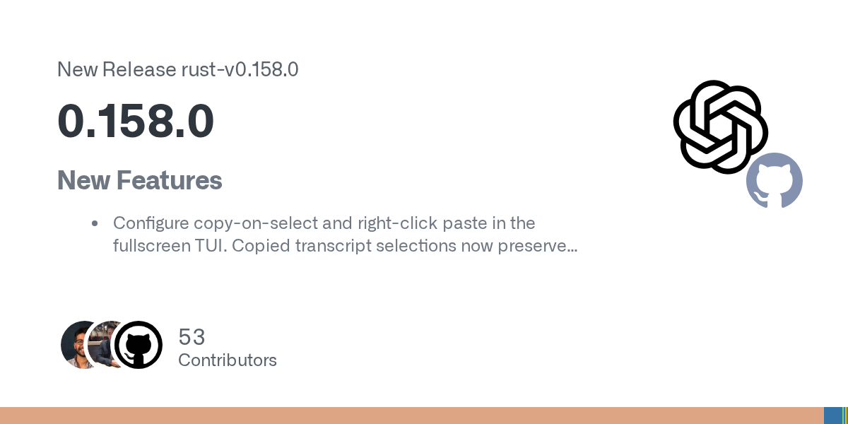 OpenAI Codex CLI rust-v0.158.0