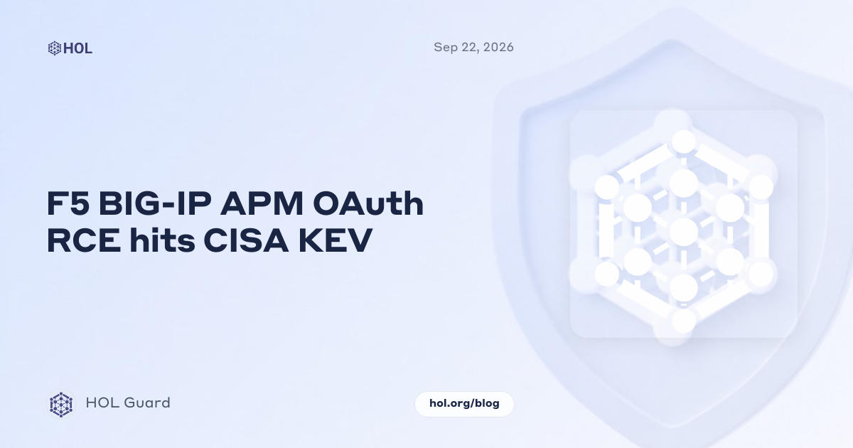 F5 BIG-IP APM OAuth RCE hits CISA KEV