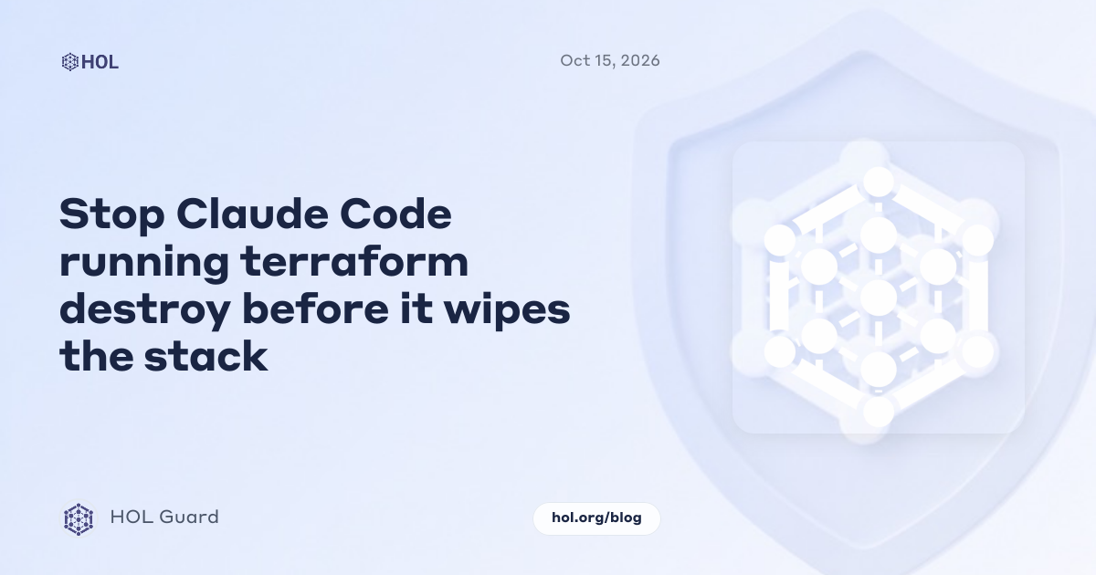 Claude Code ran terraform destroy on the live stack