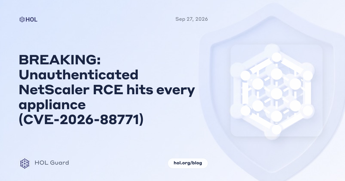 BREAKING: Unauthenticated NetScaler RCE hits every appliance (CVE-2026-88771)