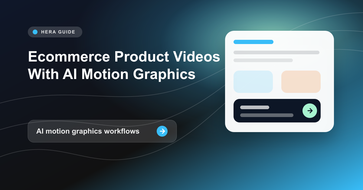 Ecommerce Product Videos With AI Motion Graphics