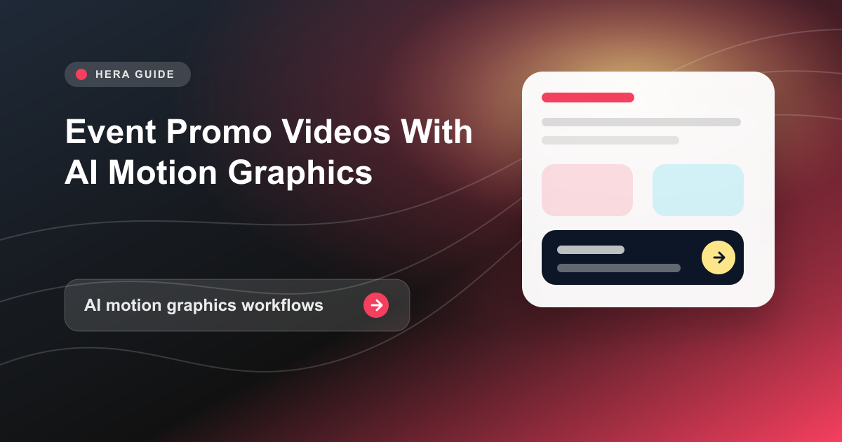 Event Promo Videos With AI Motion Graphics
